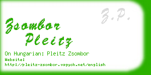 zsombor pleitz business card